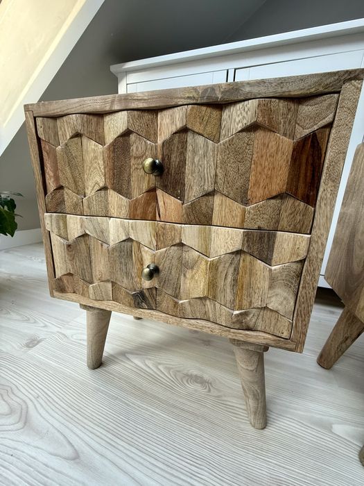 Zestaw - szafki nocne, lite drewno mamgo