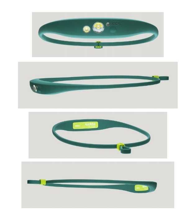 Czołówka lampka Knog Quokka Headlamp zielona USB 80 lumenów biegowa