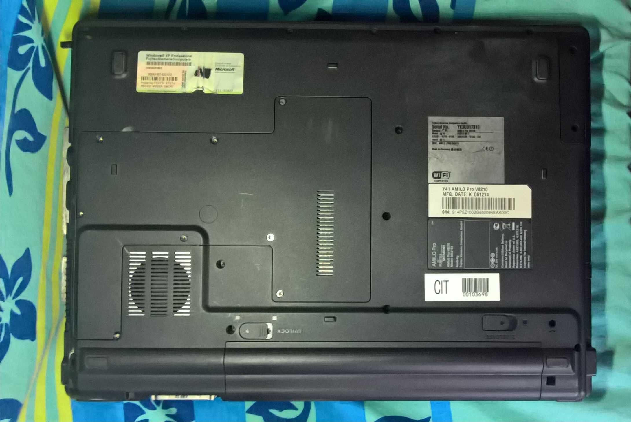 Laptop Fujitsu Siemens Amilo PRO Ram.Hdd 150gb.Celeron 1.8ghz...