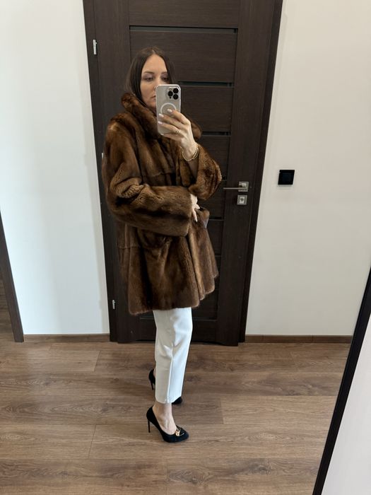 Futro naturalne z norek, grzbiety XL