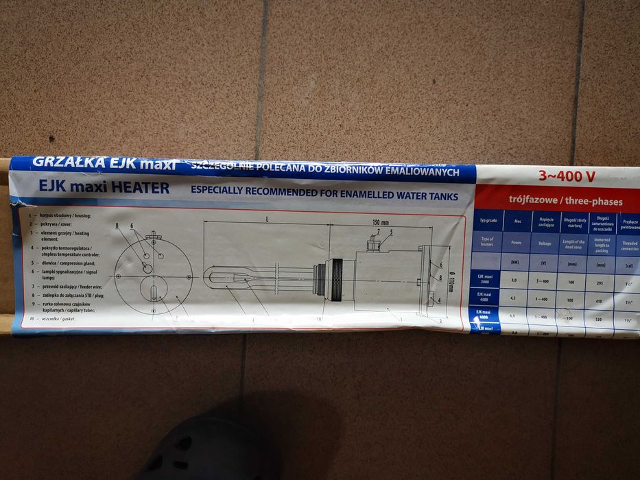 Grzałka EJK maxi 6000W