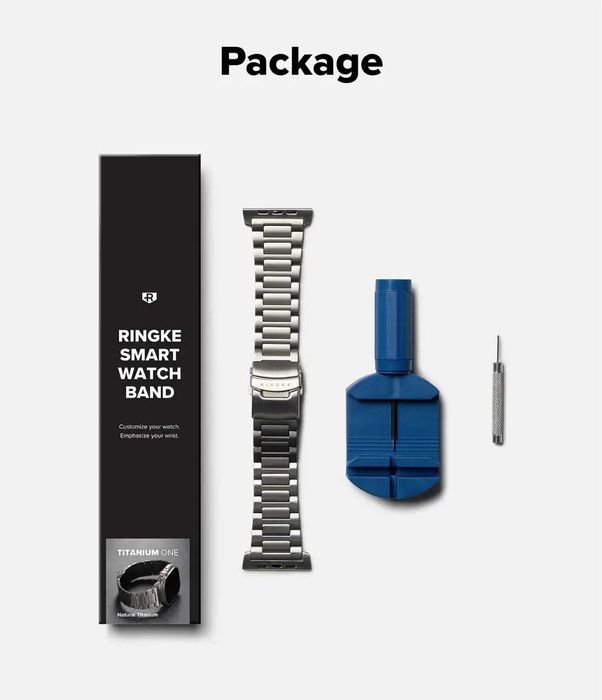Ремешок Ringke Titanium One Apple Watch 44/45/46/49mm Natural Titanium
