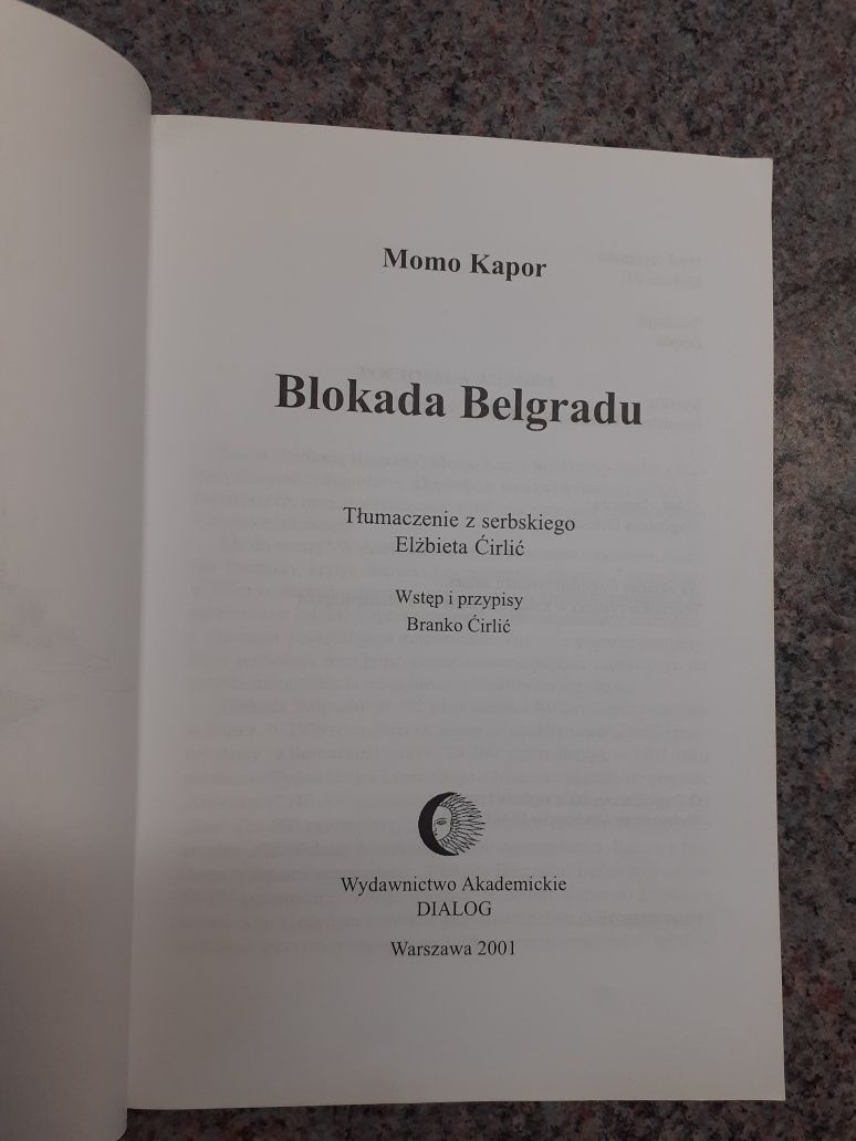 Momo Kapor - Blokada Belgradu [ wyd.Dialog 2001]