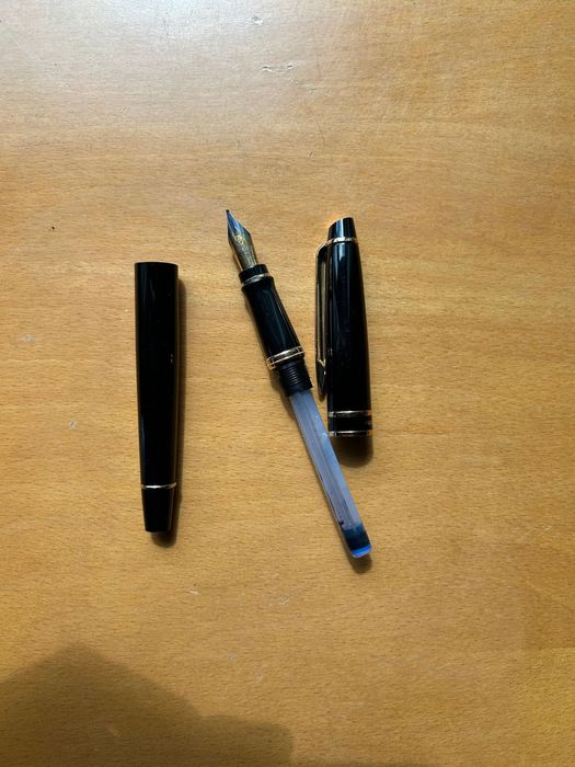 Waterman Paris Expert MKII Fountain Pen Preto e Dourado Fine 1992