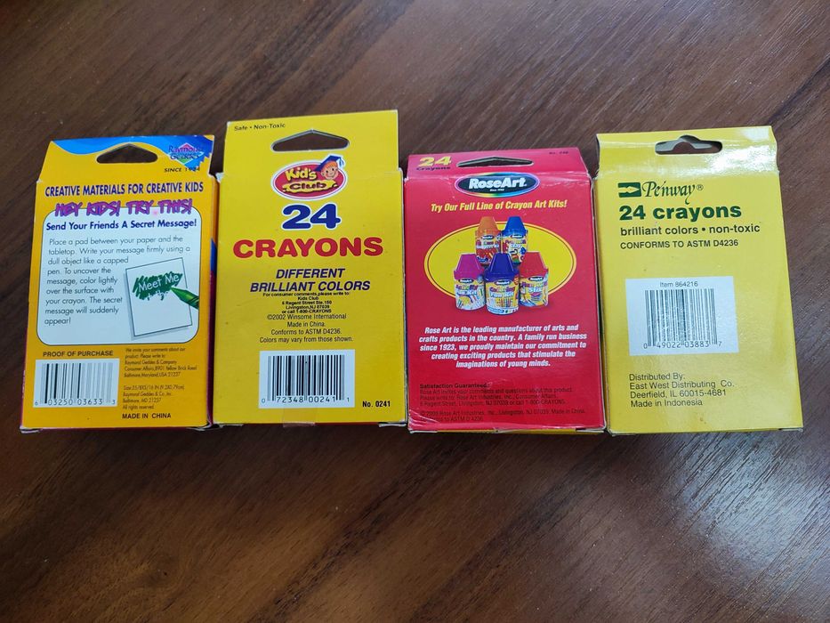 Восковые цветные карандаши 24 шт.