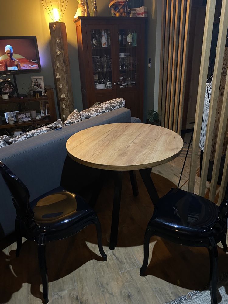 Stół z 2 krzesłami styl Glamour