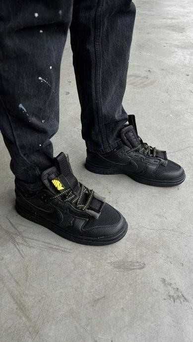 Мужские кроссовки Nike Air Dunk Jumbo Remastered Black Gold найк!