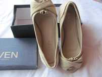 Gyven beżowe Balerinki czółenka Peep toe r. 37 wkładka 23 sznurek