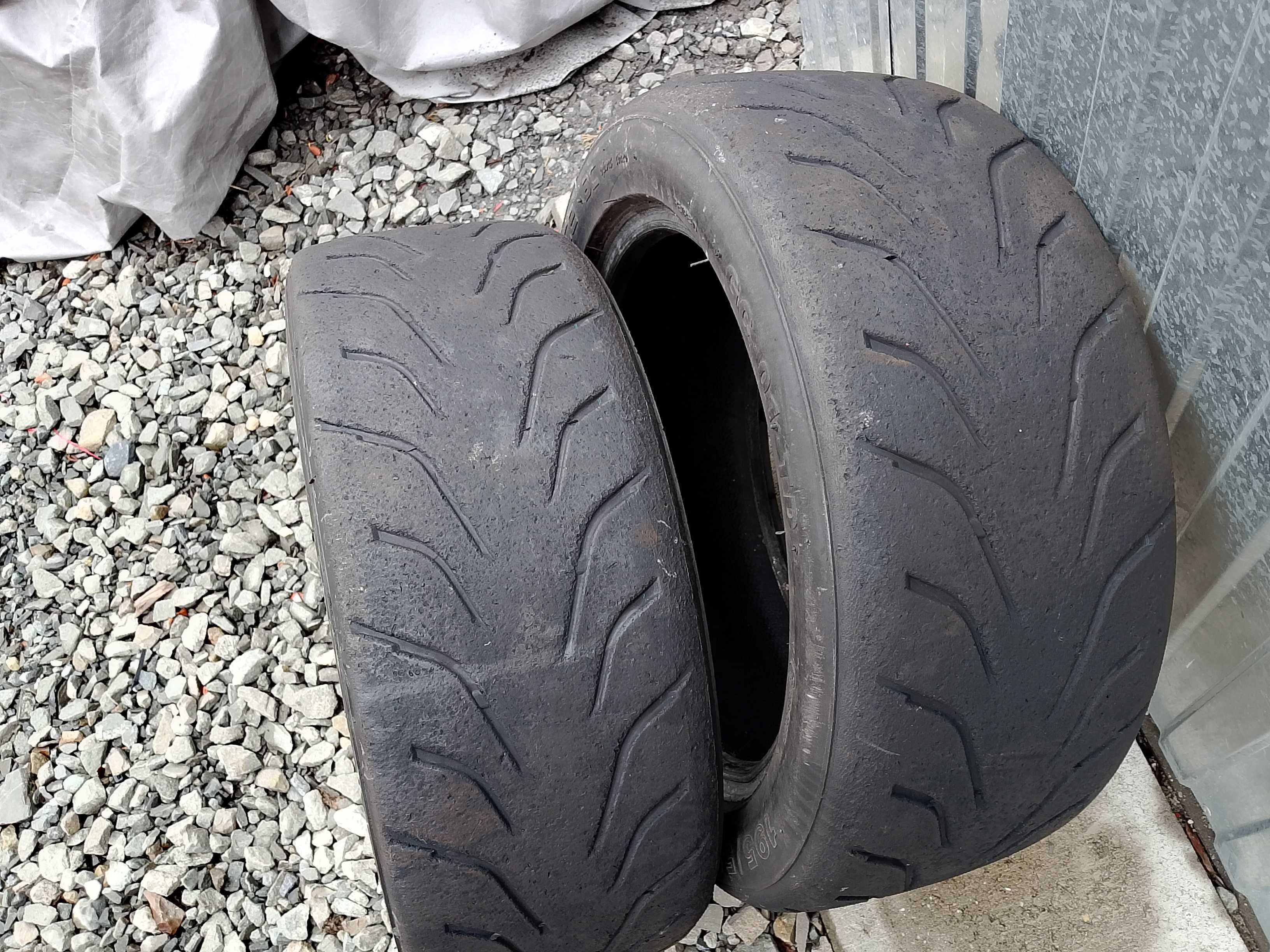 opony rajdowe 5 szt slick i 2 szt media 195/50 r15 cena za wszystkie