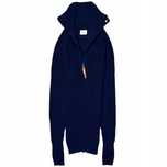 Lanullva Wełniany Sweter Przedłużany Damski 100% Merino Wool Logo r. L