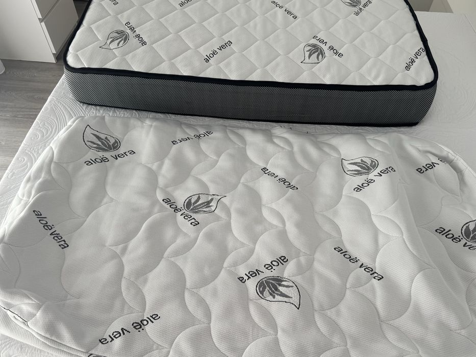 Colchão de berço viscoelastico - aloe vera com capa protetora