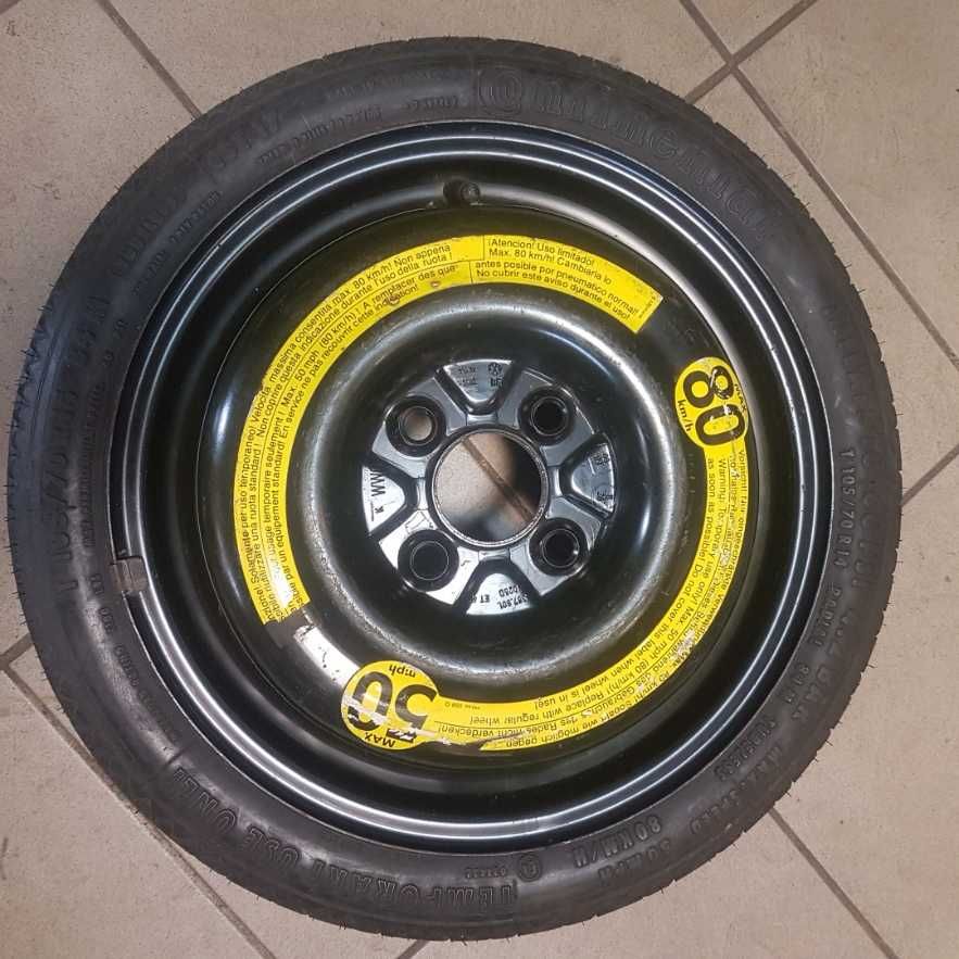 KOŁO Dojazdowe 14'' VW 4x100 Piasta 57,1