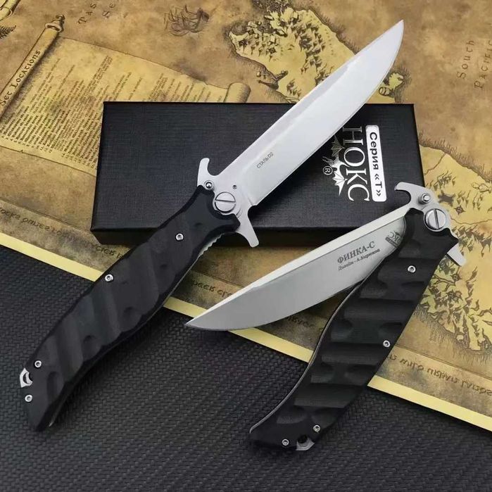 NÓŻ SKŁADANY Finka-s HOKC 26CM. D2 G10 łożysko