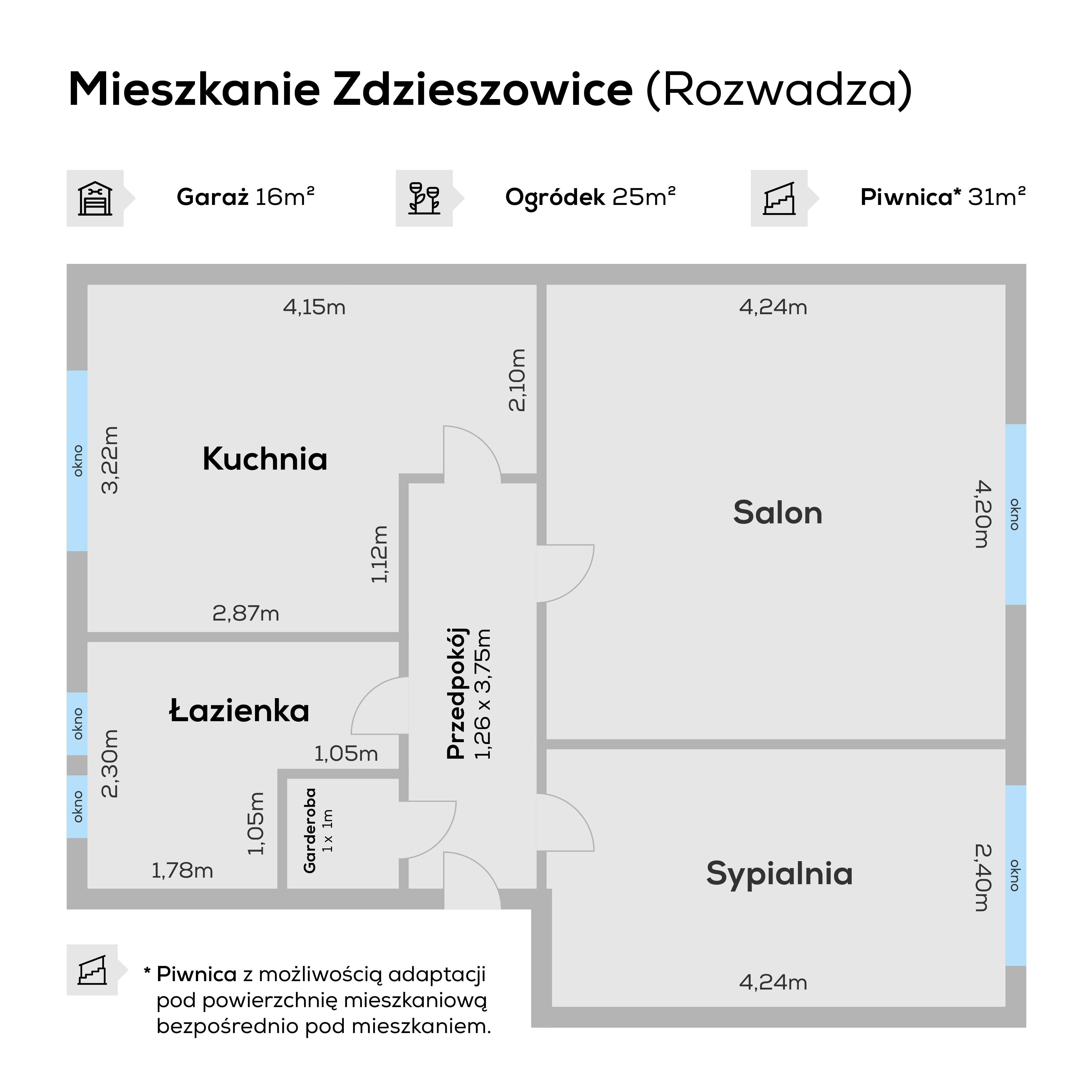 Mieszkanie 85m2 + ogródek i garaż NISKI CZYNSZ bez nakładu finansowego