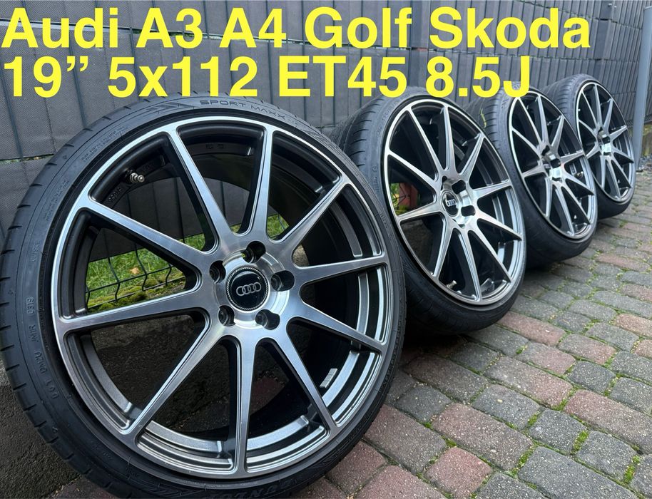 19 cali felgi koła Audi A3 A4 Golf 7 Octavia Mercedes W204 W117 W177