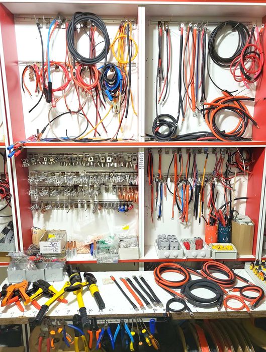 Кабель Инвертора БМС BMS Jikong 25КВ 35 КВ 2AWG 4AWG Перемычка АКБ