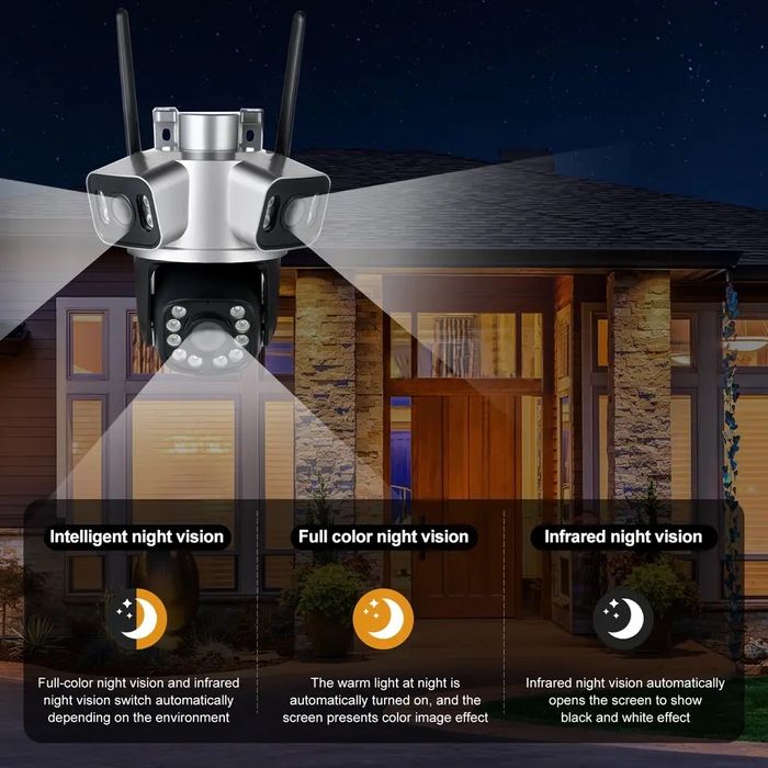 IP WIFI Камера відеоспостереження Besder XM78 12МР ТРИ обєктива ICSEE