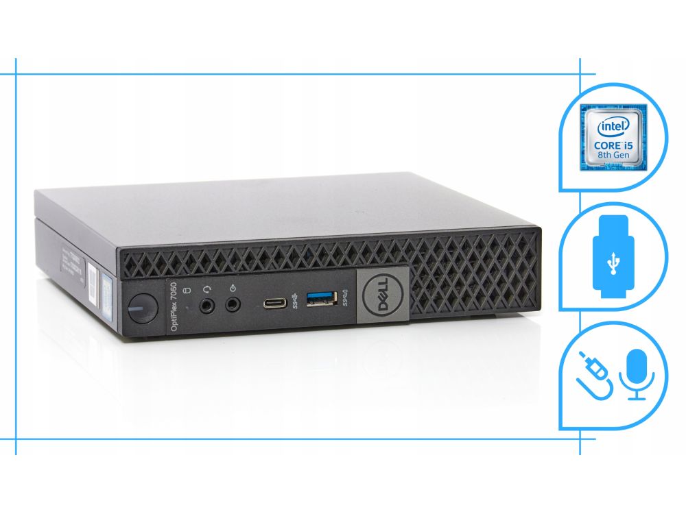 Dell Optiplex 7060 Tiny i5 16GB DDR4/256GB SSD Win11 Pro Mini PC