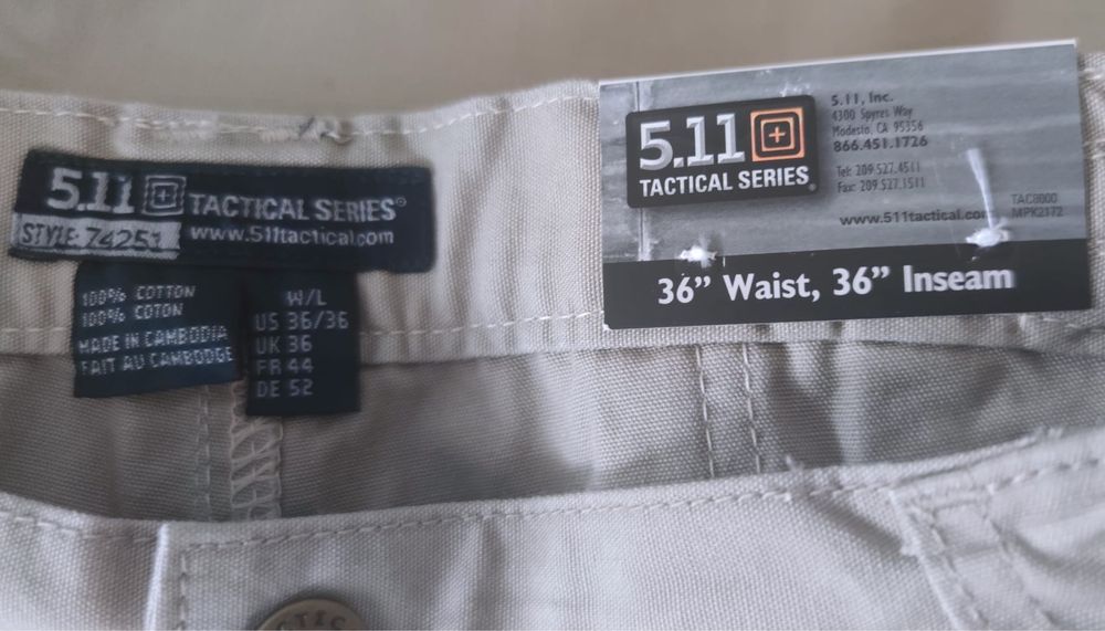 5.11 Tactical spodnie bawełniane