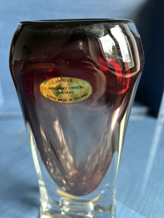 Wazon krystaliczny Adam Jablonsky handmade, huta Jabłoński