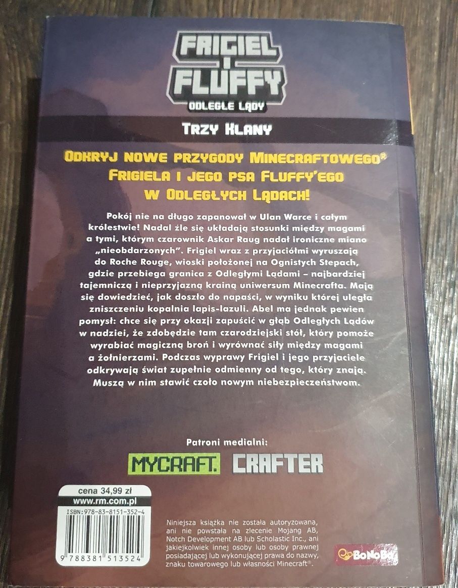 Książka "Frigiel i Fluffy. Odległa lądy" dla fanów Minecraft