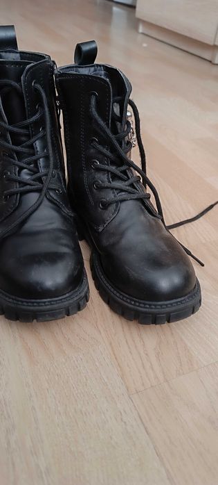 Trzewiki dziewczęce 35 czarne zimowe