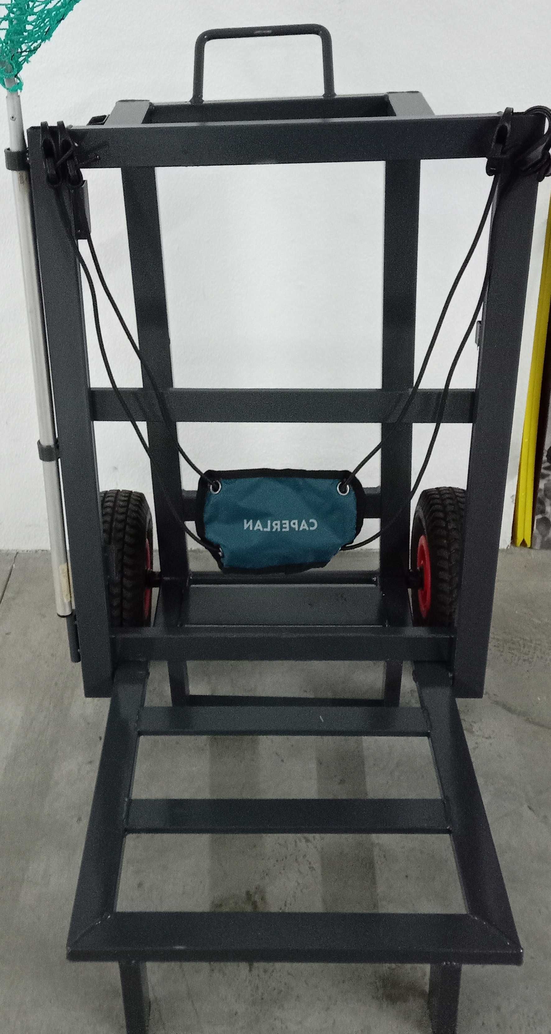 Carro em inox transporte material pesca
