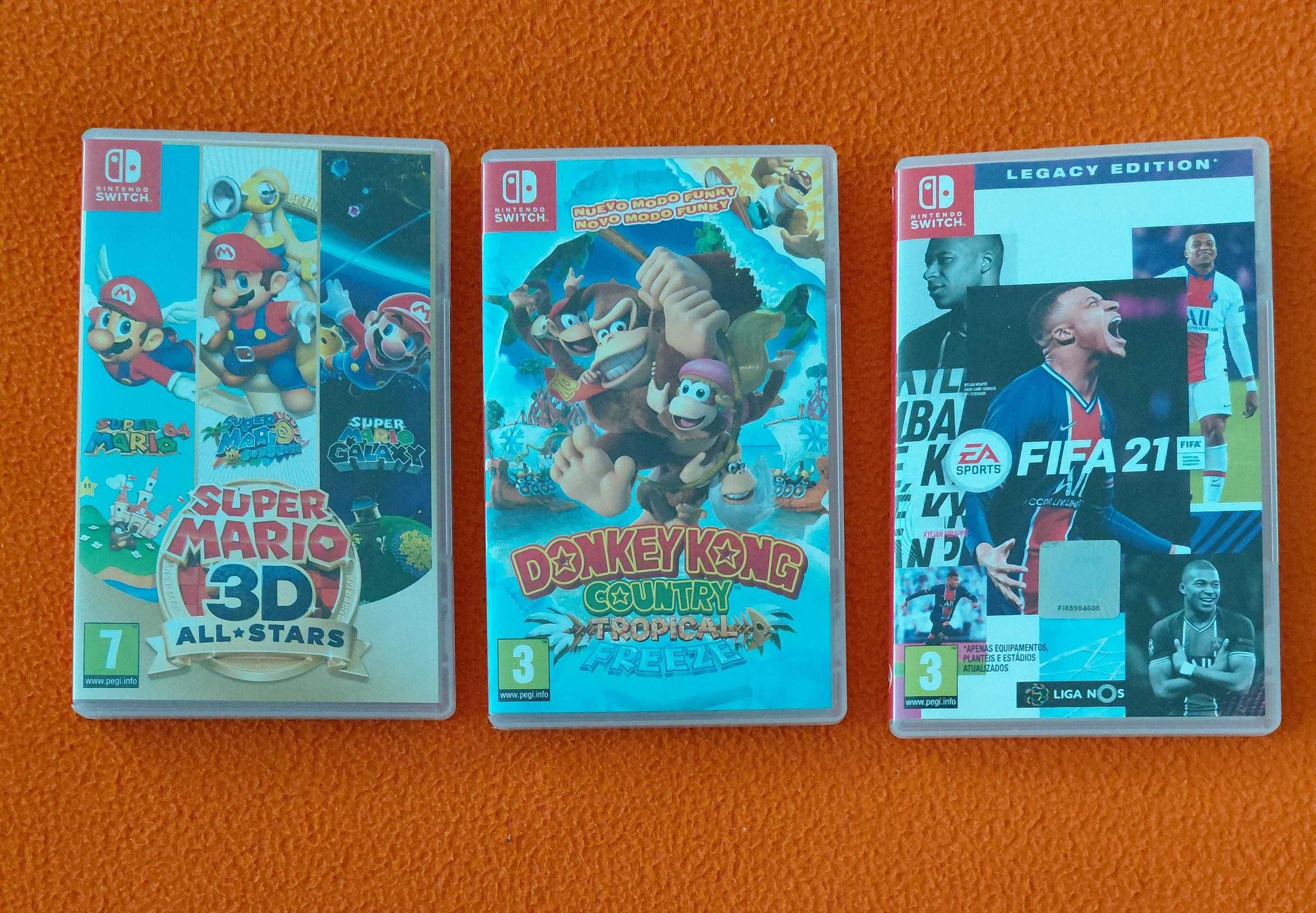 Pack Nintendo Switch+SMario 3D+Donkey Kong+FIFA21  |Optimo estado 260€