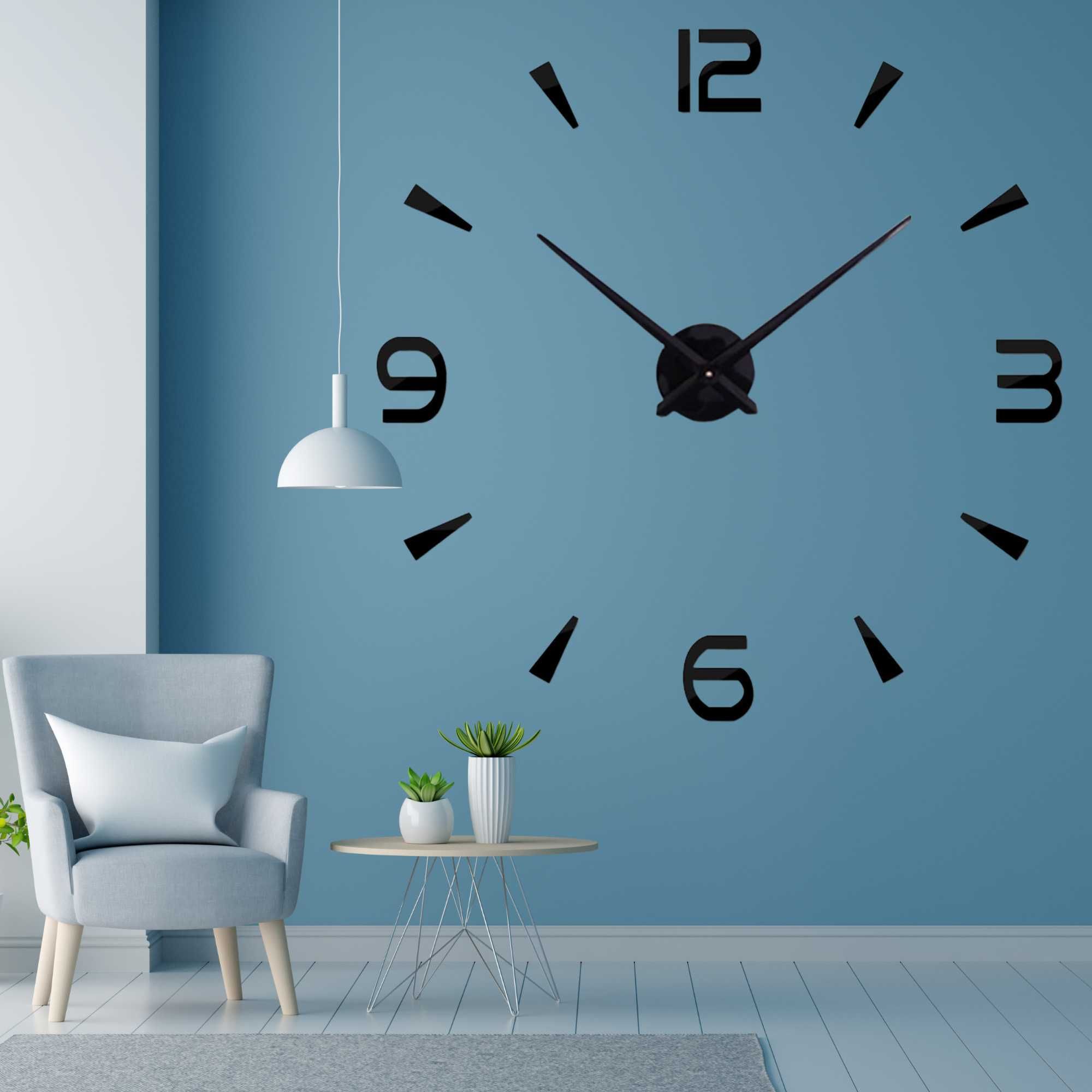 Zegar Ścienny 3D DIY Nowoczesny Naklejany Lustrzany Rozmiar 70-130cm