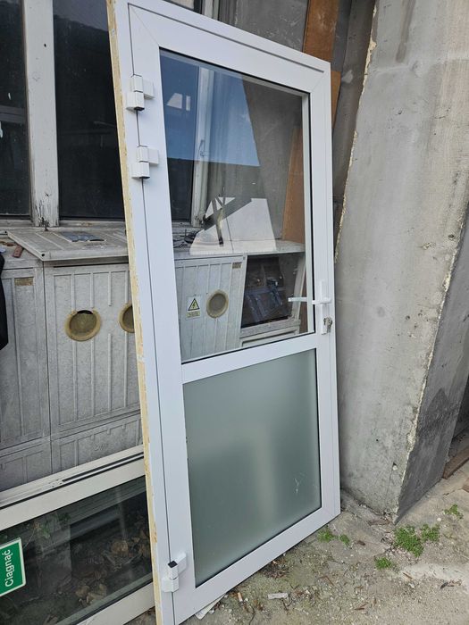 DRZWI Zewnętrzne Aluminiowe Wejściowe Przeszklone 100x210cm 2 sztuki