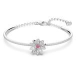 Bransoletka Swarovski - Eternal Flower Bangle, Pink, Silver