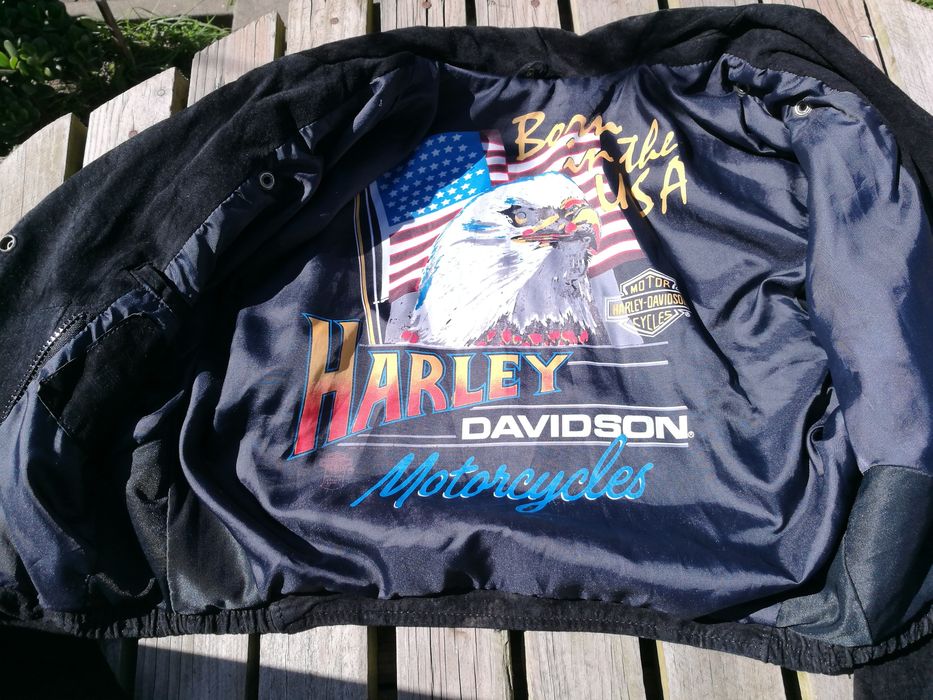 Casaco estilo Harley pele motard M como novo aceito proposta comp troc