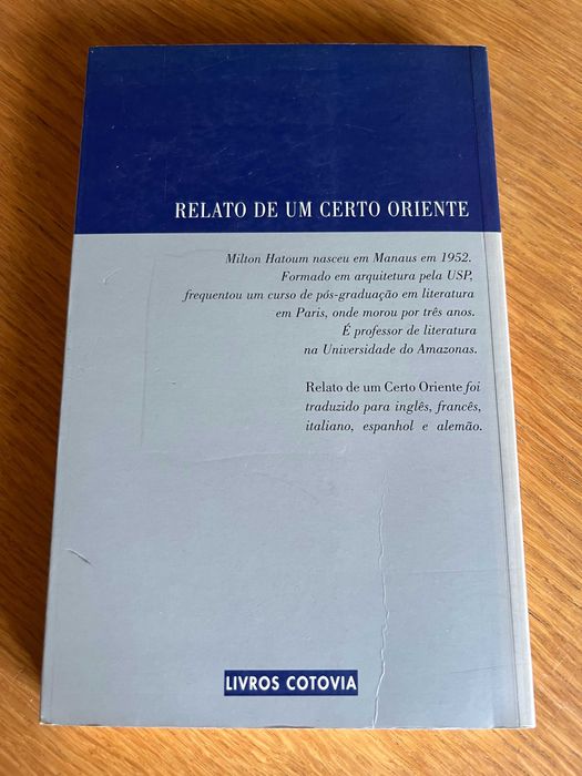 Relato de um certo Oriente     MILTON HATOUM