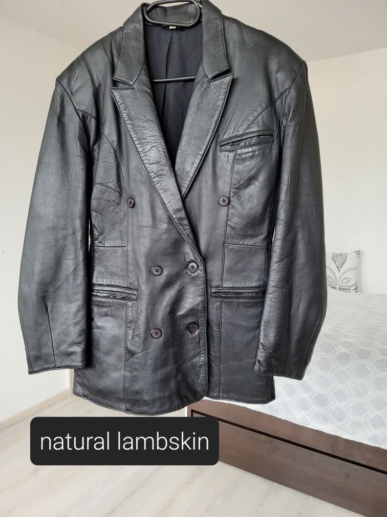 Skóra naturalna kurtka/marynarka 34/36/oversize