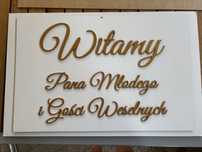 Tablica Witamy Pana Mlodego i Gości weselnych