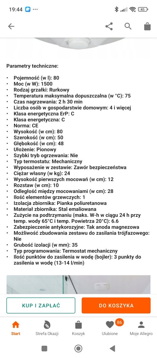 Bojler elektryczny Midea