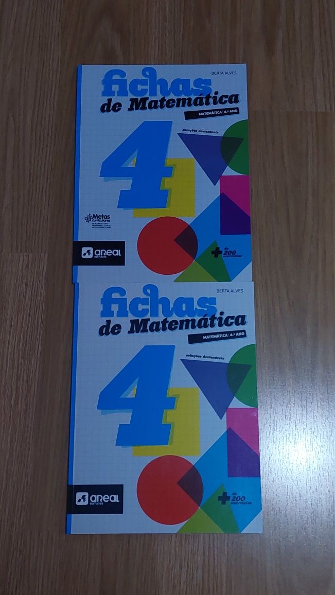 Livro de fichas de Matemática 4° Ano ( cada livro é 8€