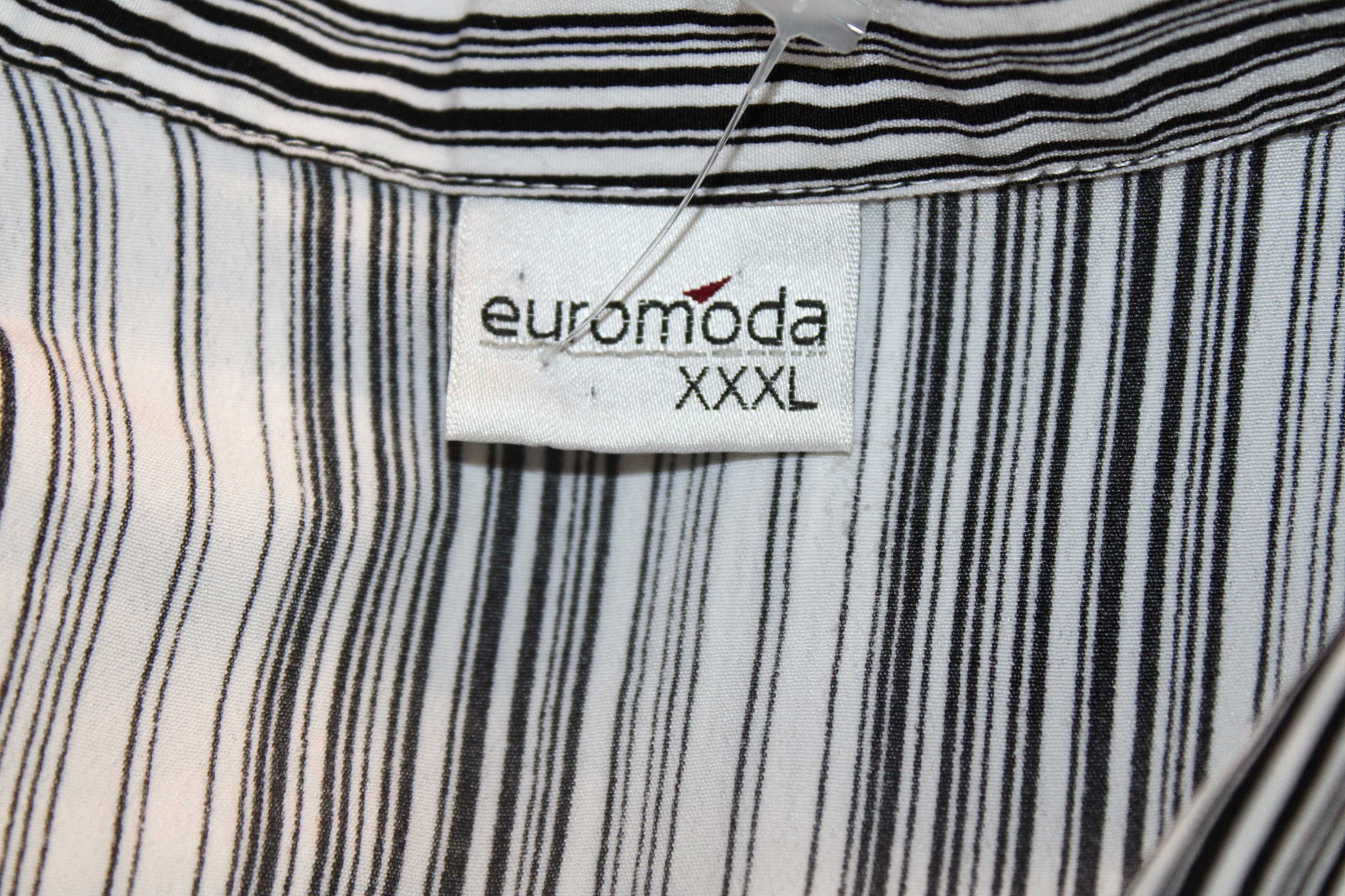 z7 EURO MODA Elegancka Damska Koszula Bluzka Paski 3XL 46