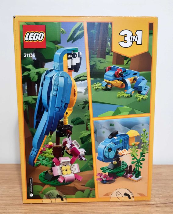 NOWE klocki LEGO Creator 31136 Egzotyczna papuga 3w1, 3 w 1, prezent