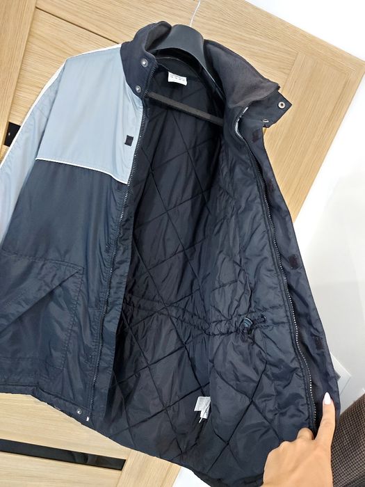 Oryginalna kurtka Adidas ocieplana pikowana roz XL z kapturem modna