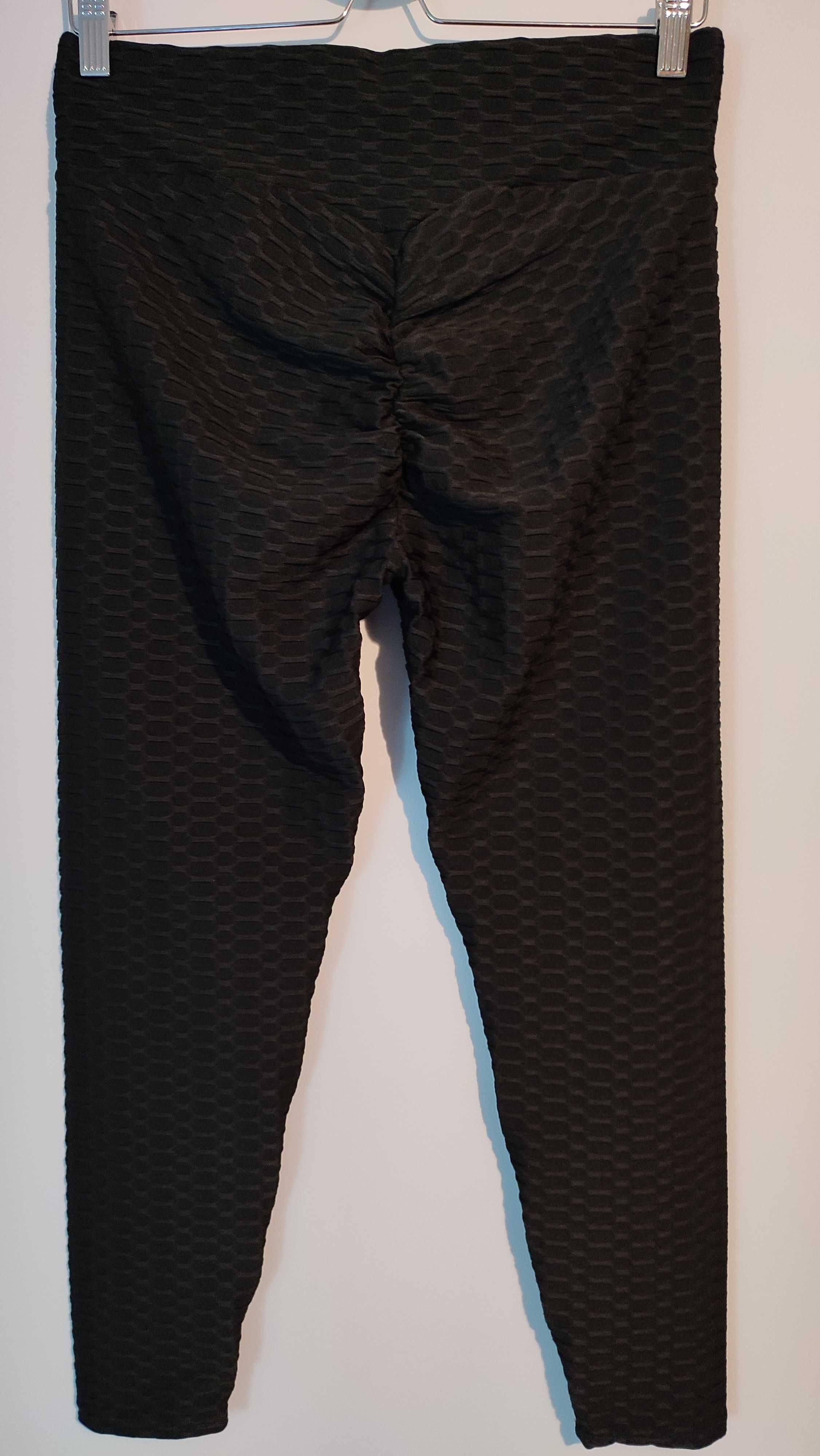 Legginsy damskie fitness karbowane marszczone na pośladkach rozmiar 42