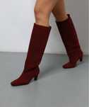 Buty burgund zamszowe L’estrosa