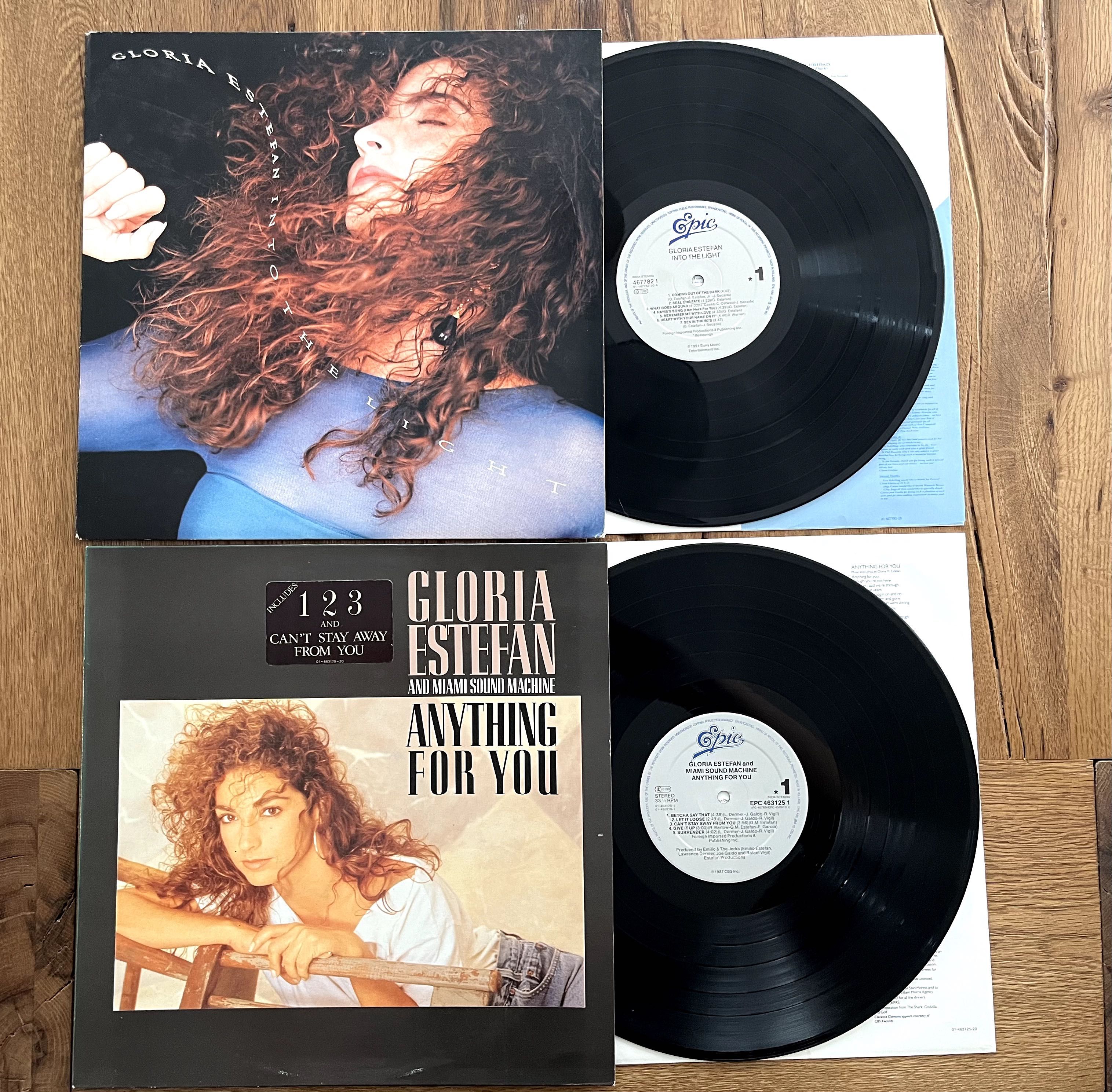 2x Lp vinyl Gloria Estefan Into the light  + Anything For You 1987 r.