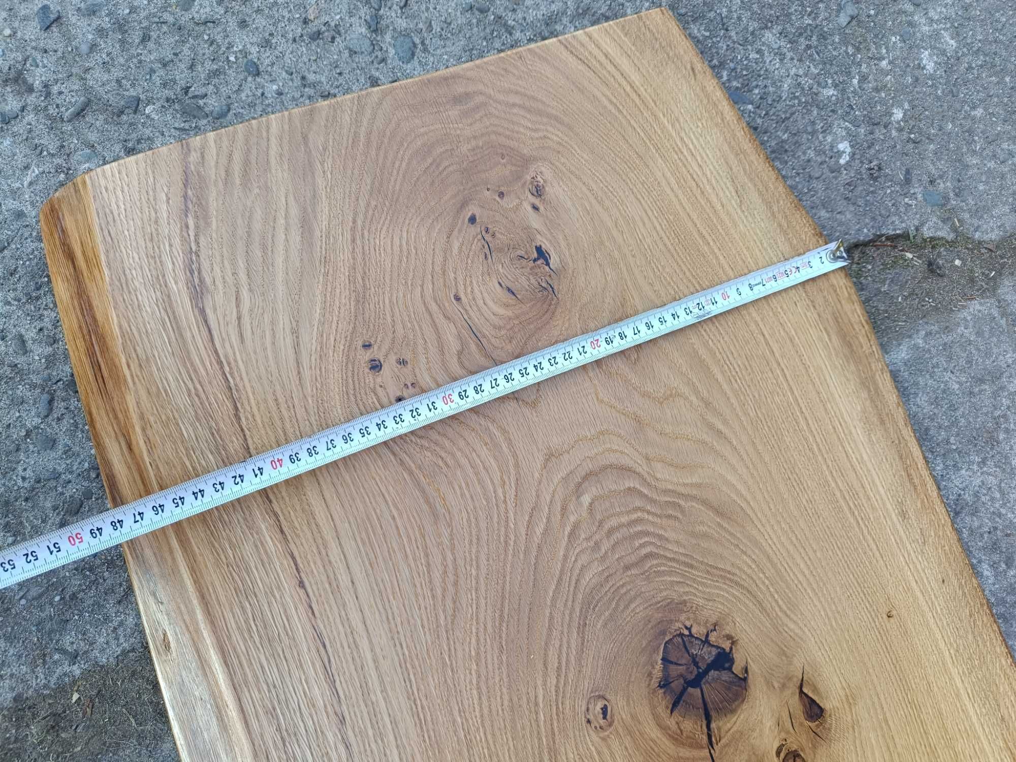 Blat dębowy pod umywalkę , Live Edge dekoracja do wnętrz monolit