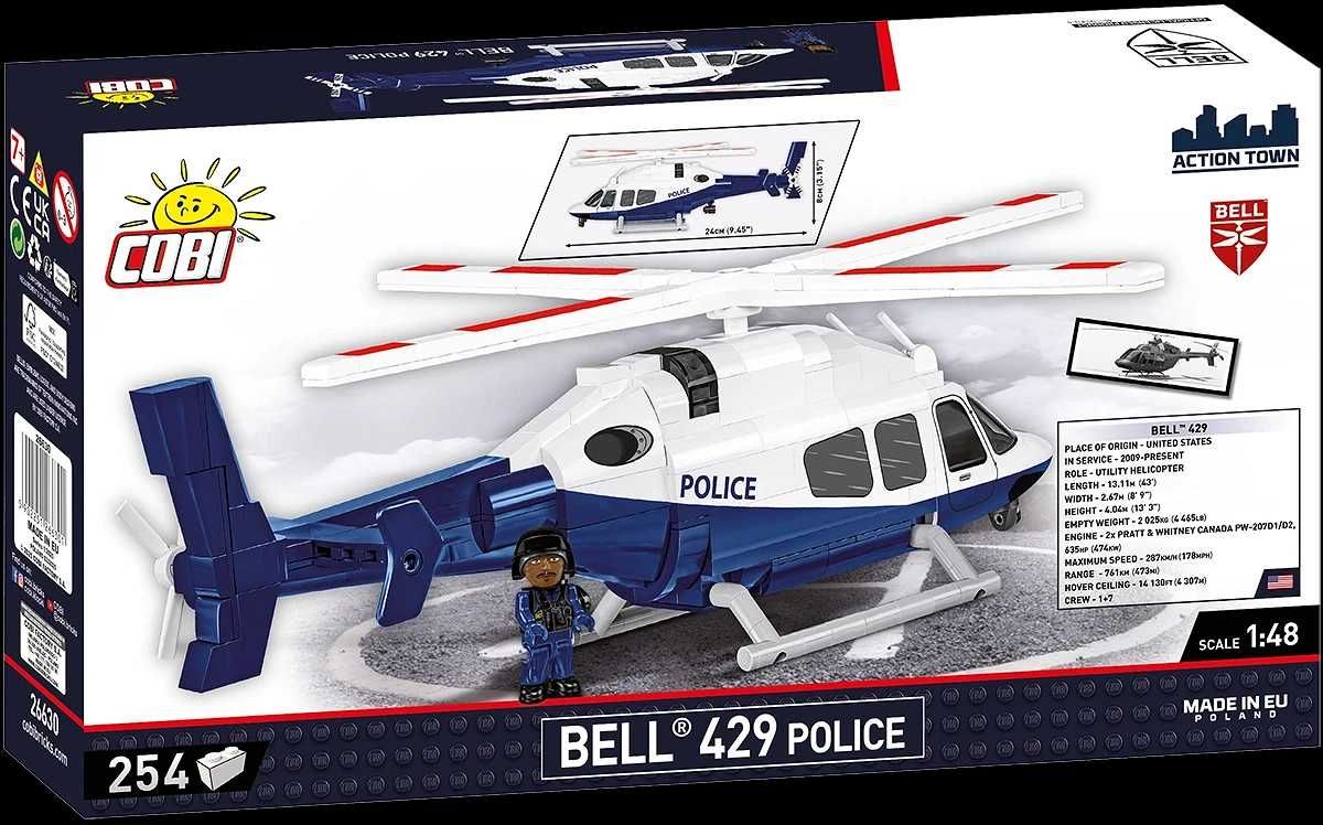 KLOCKI COBI 26630 Helikopter Bell 429- Police ACTION TOWN 254 El.
