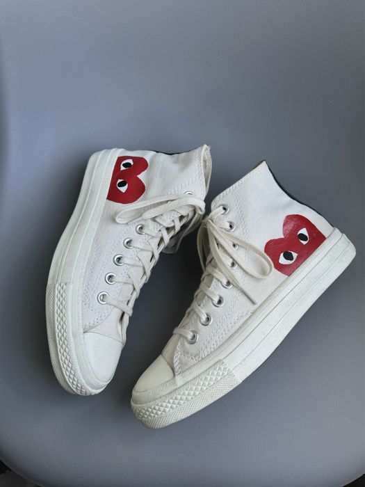 Кеды Converse Play Comme Des Garcons женские высокие (оригинал)