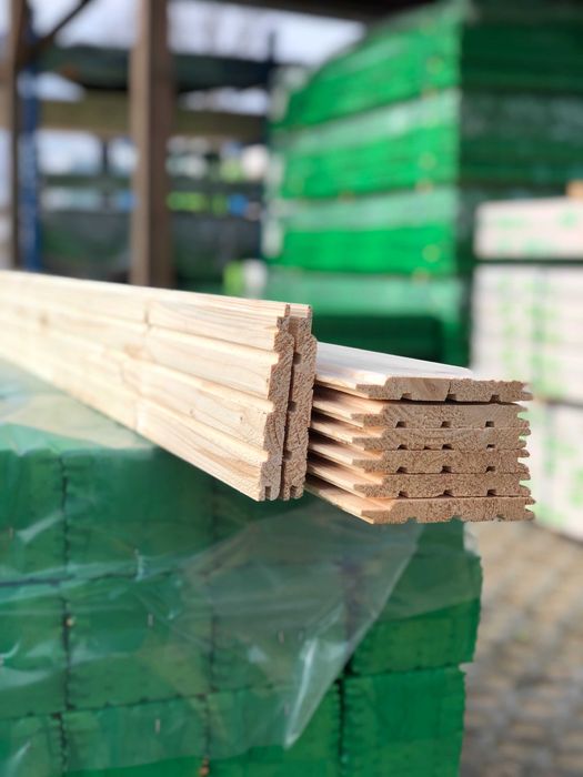 Podbitka boazeria elewacja swierkowa profil softline 14mmx121