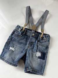 Krótkie spodenki jeansowe dla chłopca r. 80 H&M
