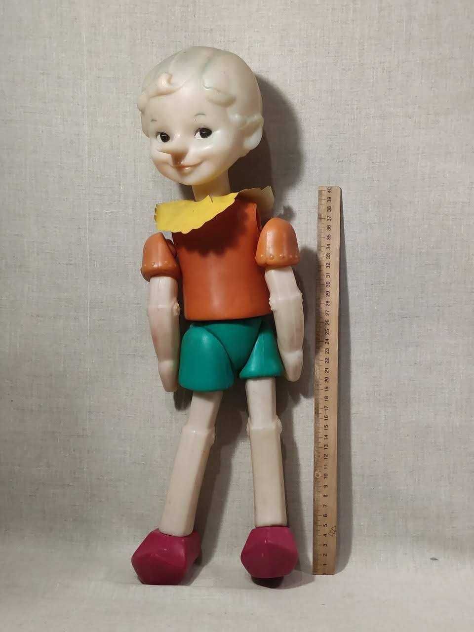 Большая кукла БУРАТИНО винтажная игрушка СССР пластмасса на резинках