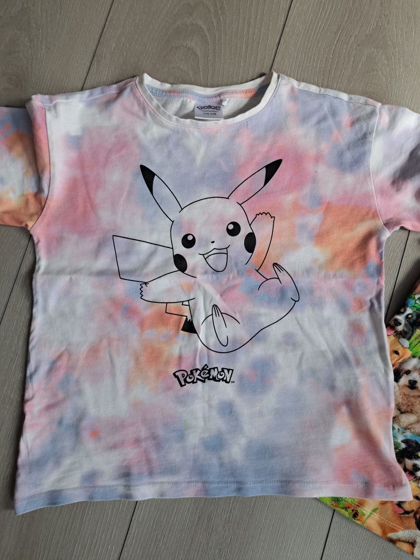 T-shirt koszulka krótki rękaw r.116 Pikachu Pokemon, pieski
